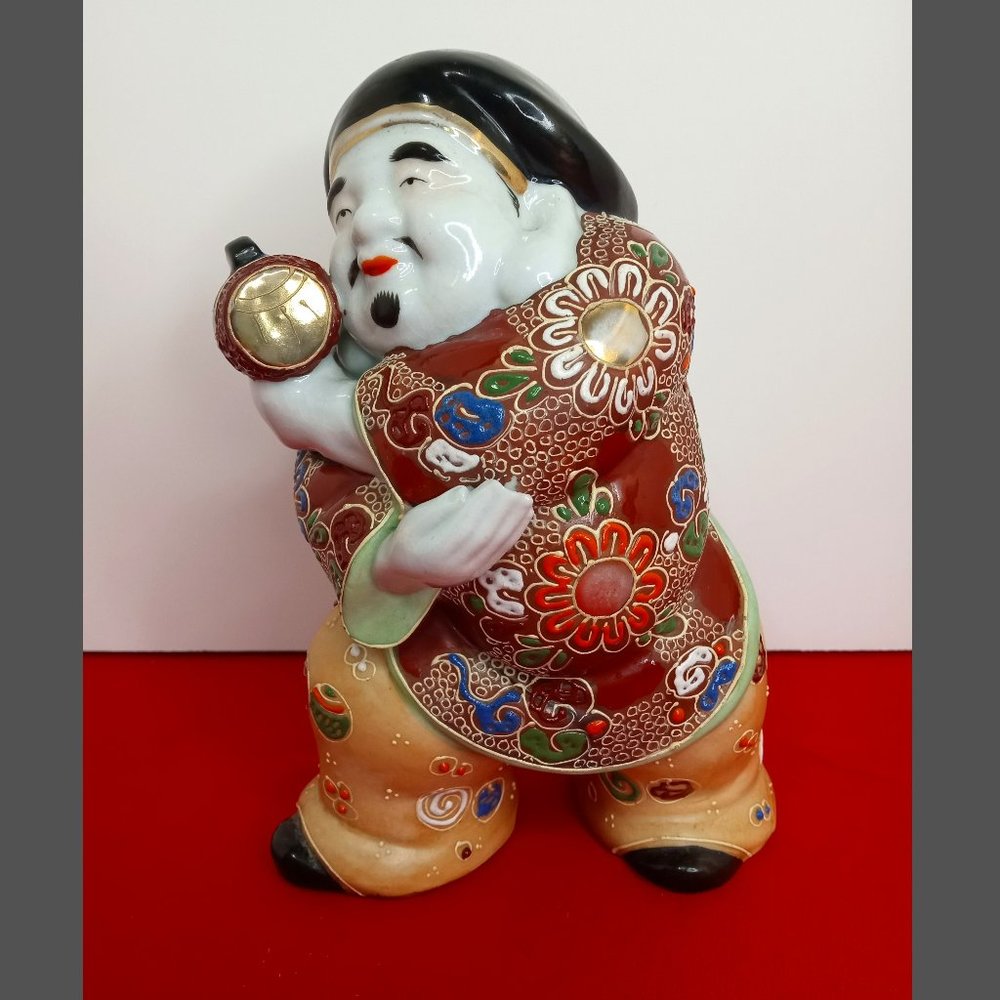 God of Fortune with Hammer Beautiful Japanese Porcelain Figurine